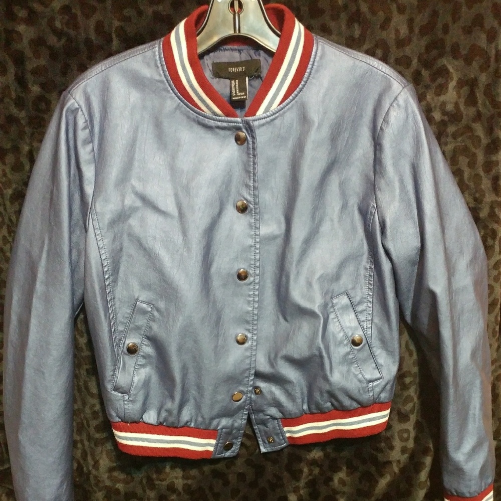 F21 Varsity bomber jacket